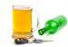beer glass and car keys