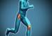 Blue human figure running