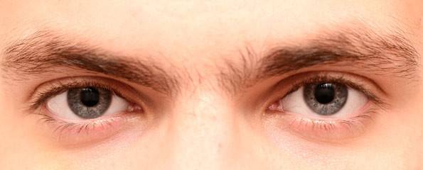 Close-up of man's eyes