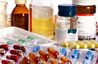 selection of drugs and pills and other medication