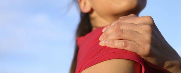 Woman shoulder injury